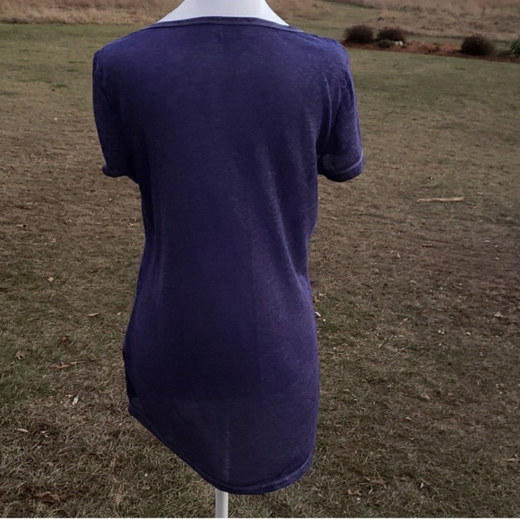⭐️⭐️ Mudd Teen/Young Adult Purple Short Sleeve V-Neck Top - Picture 2 of 5
